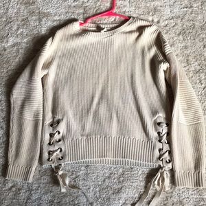 cream sweater